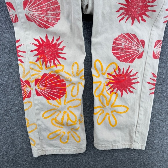 We The Free Free People Ziggy Sun Shell  Overalls Ecru Denim Straight Dungarees - Picture 6 of 14